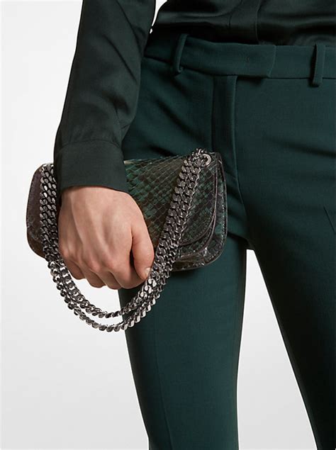 michael kors sac python bleu|Christie Mini Python Embossed Leather Envelope Bag .